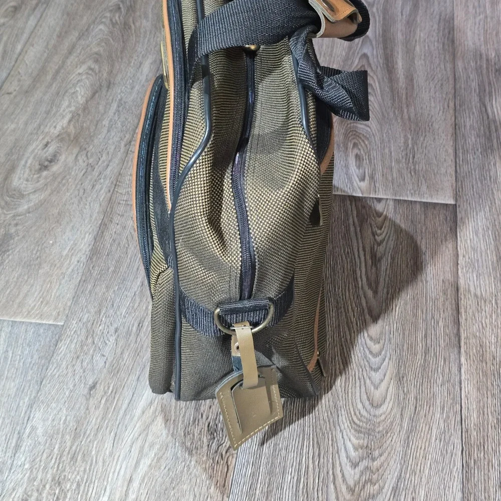 Gamma Travel Bag Luggage Carry‎ On Weekender Duffle Tan Black